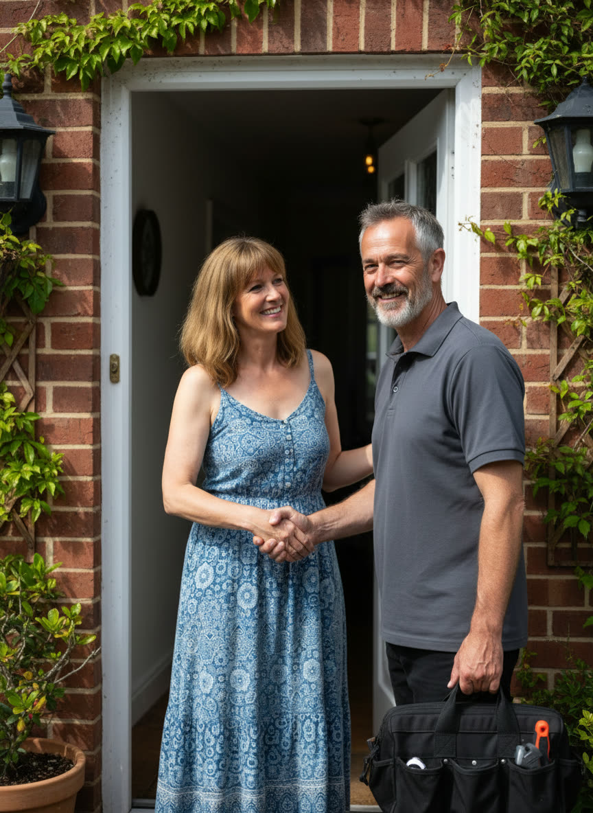 Owner at the door